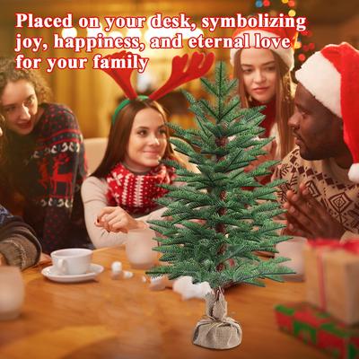 Artificial Christmas Tree Desktop Small Tree Pe Christmas Decoration Christmas Tree Ornaments Small Christmas Tree