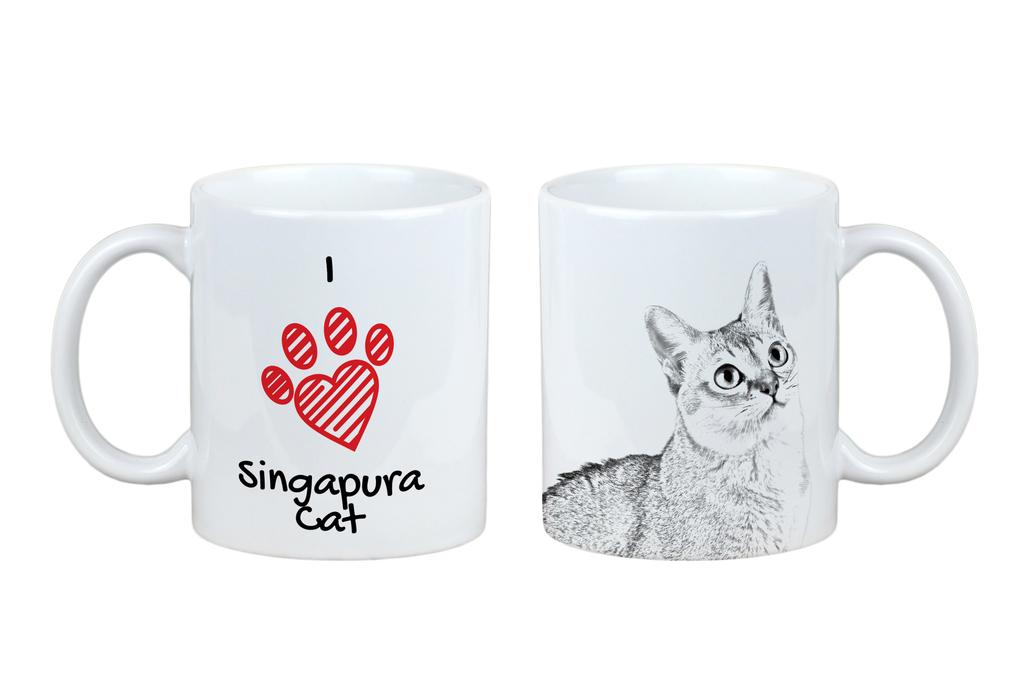 Singapura - Cup with a Cat, Cute Cup with Graphics, a Gift with Your Photo from the Art-Dog Brand