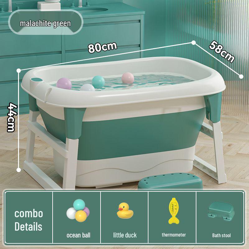 Foldable Children's Bath Bucket: Large & Small Sizes for Baby and Child Swimming and Bathing