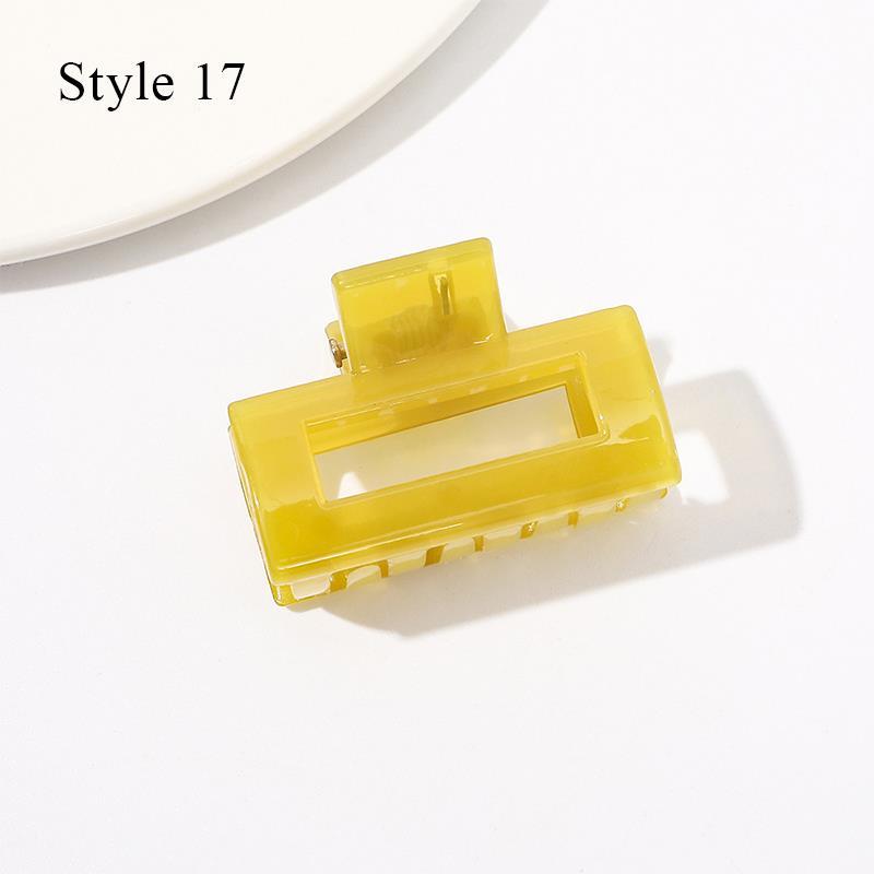 29 Styles Jelly Color Geometric Hair Claws Crab Hair Clips Women Small Mini Bangs Clip Ponytail Clip Catch Clip Hair Accessories
