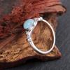 Wind eenvoudige sfeer turkoois ring, veelzijdige trendy sieraden voor dames
