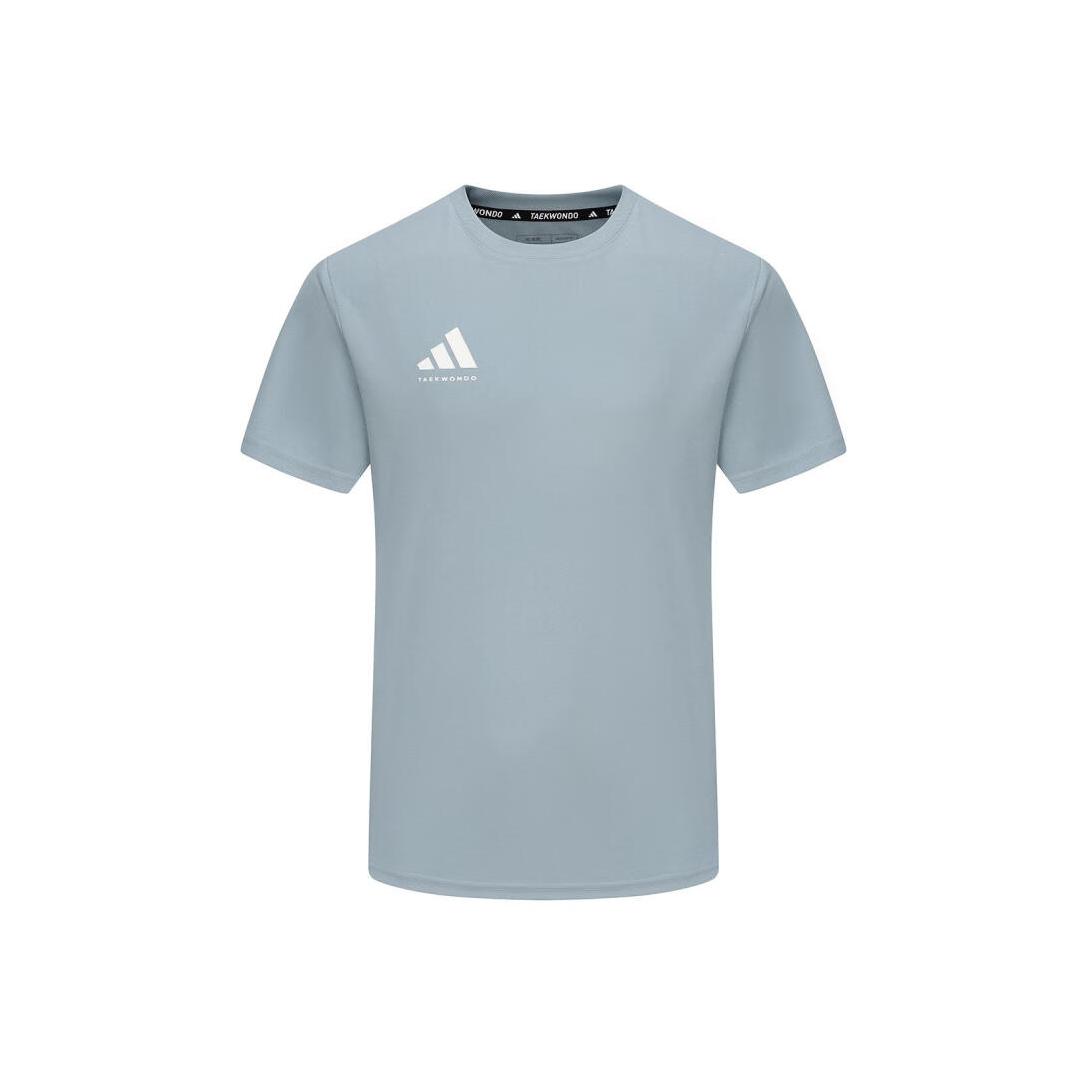 adidas Simple Breathable Crew Neck Short Sleeve T-Shirt Unisex Gray-Blue M