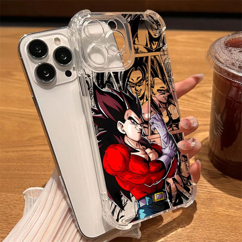 Dragons Balls GT Saiyans Vegeta Goku Phone Case Clear For iPhone 17 16 14 15 11 12 13 Pro Max 16E 15 16 Plus 17 Air Soft Cover