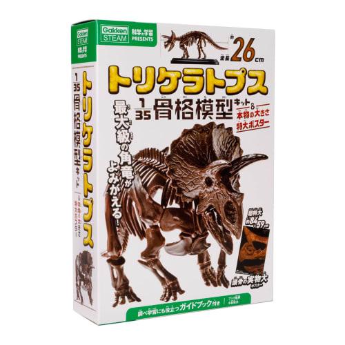 Gakken Triceratops 1/35 Scale Skeleton Model Kit & Life-Size Poster (Ages 6 and Up) Q750808