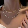 Sparkling Silver Color Clavicle Chain Choker Necklace Collar For Women Jewelry On the Neck Wedding Party Birthday Gifts