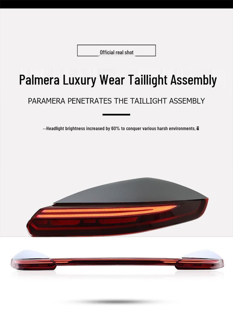 Compatible LED Flowing Turn Signal Taillight Assembly for 2014-2018 Porsche Panamera.