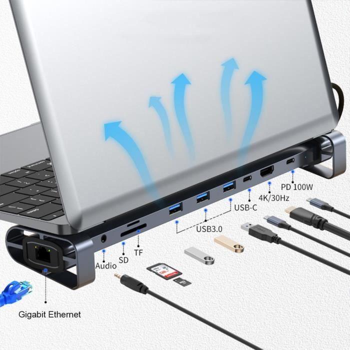 USB-C auf HDMI 4K Adapter - BOOLING - 10 in 1 - Aluminium - 100W - Ethernet