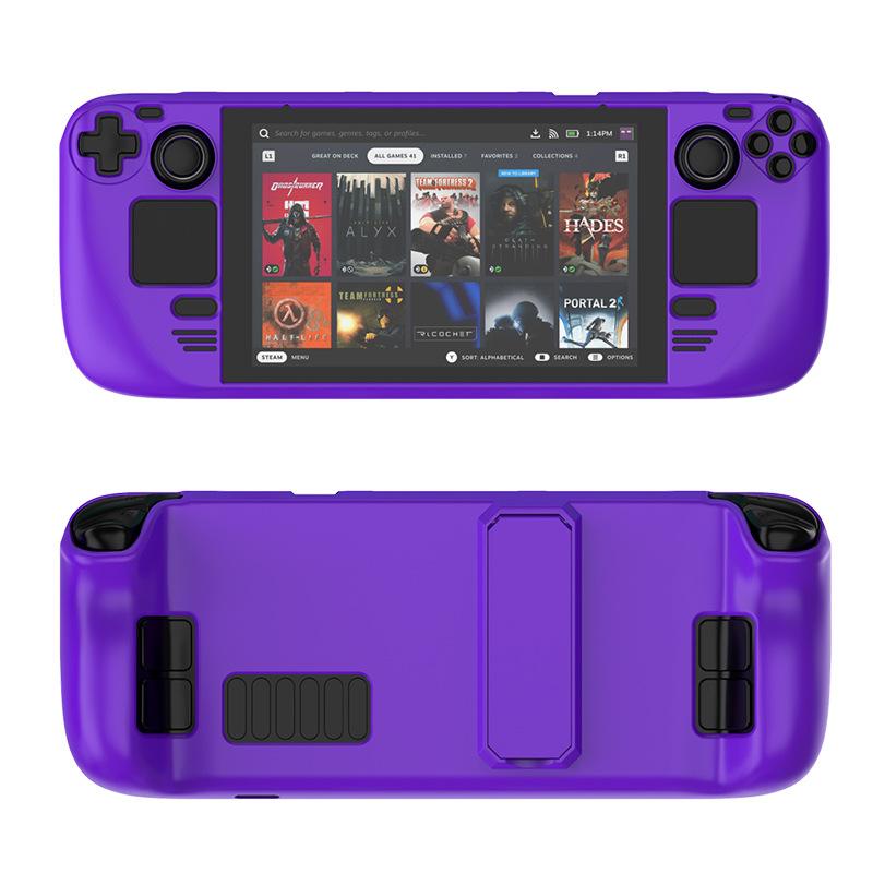 Suitable For Steam Deck Skin-Friendly Feel For Steam Deck Oled Colorful PC Protective Case With Stand Game Console Accessories