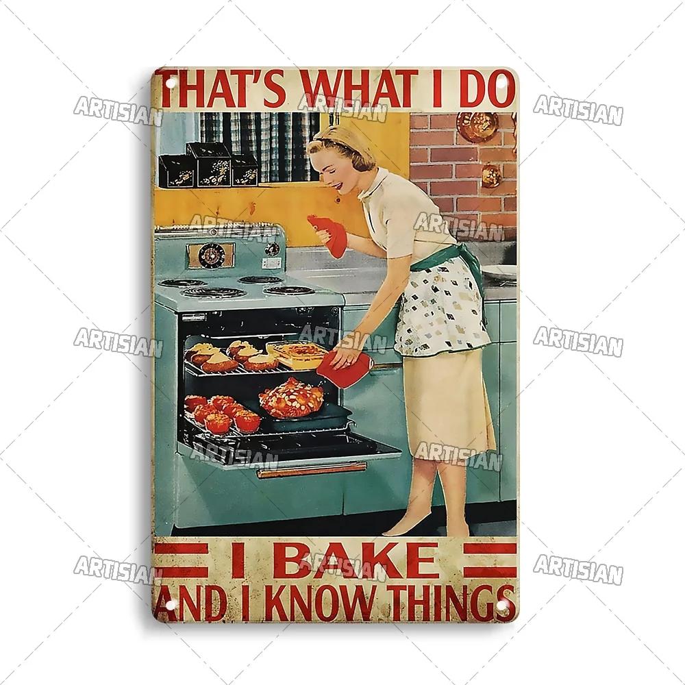 Artisian Kitchen Metal Plate Baking Tin Sign Retro Decorative Poster Wall Decor Garage Bar Pub Club Hotel Kitchen Home Man Cave