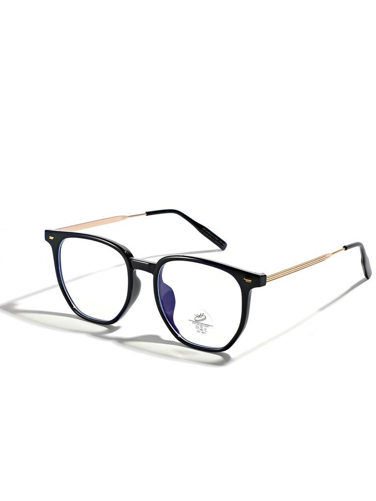 Large Frame Glasses Transparent Brown Tr90 Flat Glasses Men'S Plain Glasses Frame Women