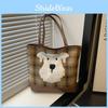 Fashionable Korean Style Tote Bag For Women With Cute Dog And Cat Patterns For Daily Use