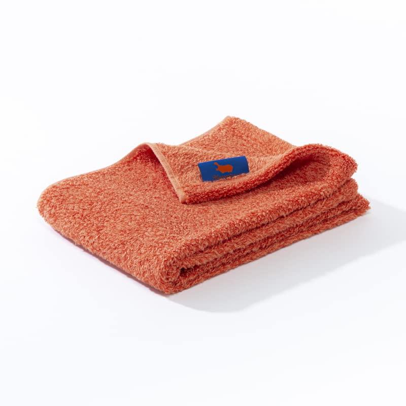 

Полотенце для лица Бегемот Имабари Органическое полотенце для лица Брендовое роскошное полотенце Быстросохнущее хлопковое пушистое Долговечное стильное простое Сделано в Имабари Сделано в оранжевый