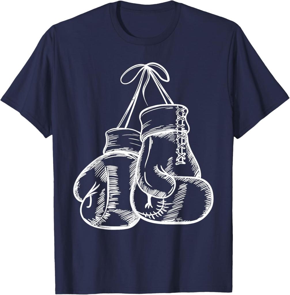 Retro Love White Boxing Gloves Gifts Boxer Gift TShirt 100 Cotton ONeck Short Sleeve Summer Casual Mens Tshirt Streetwear