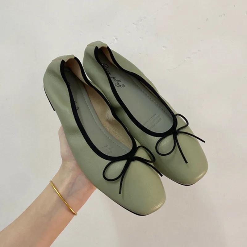 Fashion 2025 New Women Flat Heel Shoes Female Flats Casual Ballet Dancing Shoes Foldable Sole Boat Shoes Summer Slip on Slipper Mules