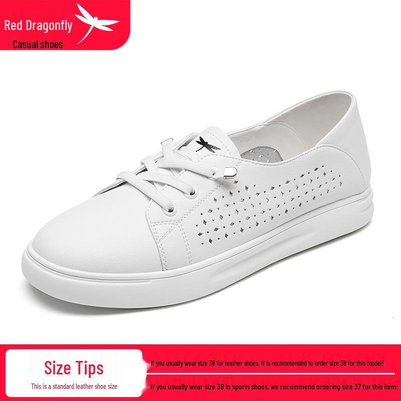 Red Dragonfly Women s Breathable White Flats - Summer 2024 Collection Size 35