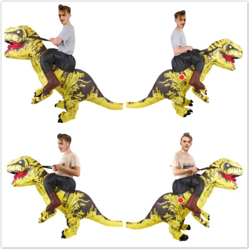 T Dinosaur Inflatable Rex Rideon Costume Blowup Cosplay Fancy Adults Dress