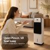 Tall Heat Fan with Remote Control Clear Digital Display, Quiet LowProfile, for Living Room