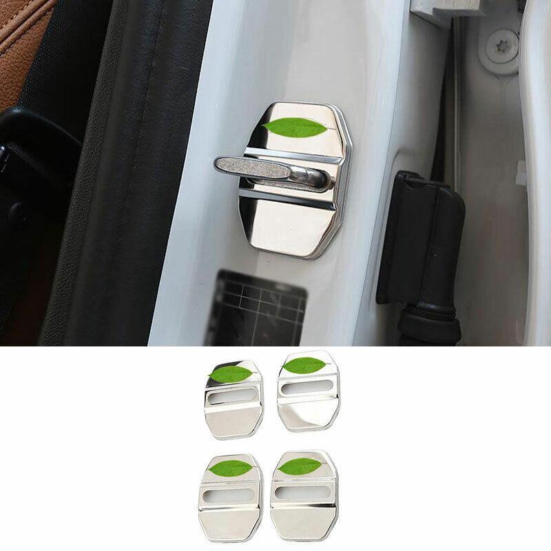 Silver Titanium Door Lock Buckle Protection Trim For BMW 5 Series G30 2018-