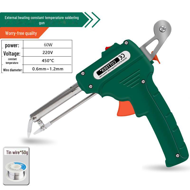 "Cross-Border Handheld Electric Soldering Gun with Automatic Tin Feeding, 60W, for External & Internal Heating"