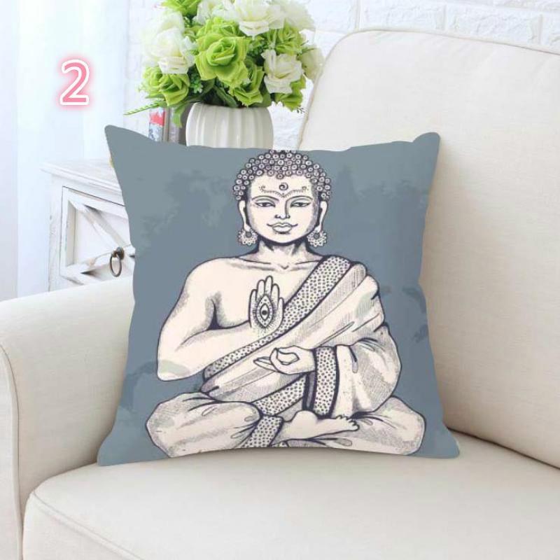 

Декоративная наволочка Статуя Будды Золото Дзен Медитация Слон Мандала Главная Жаккардовый квадрат 40x40cm