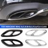 2Pcs Car Exhaust Tip Muffler Pipe Cover Rear Diffuser Cover Glossy For Mercedes Benz A/C/E/B/GLC/CLA/CLS Class Car Accessories