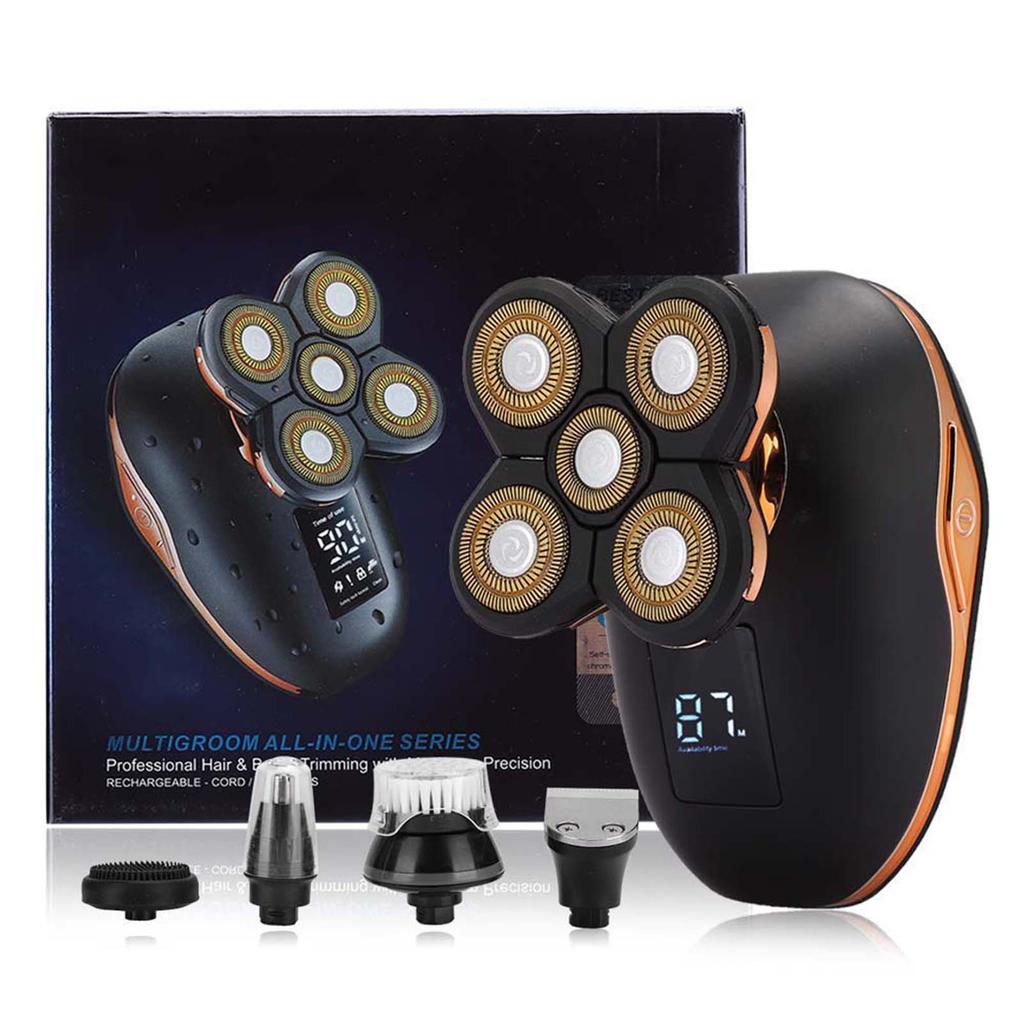 5 In 1 Electric Shaver Waterproof Hair Clipper Nose Hair Trimmer Face Cleansing Machine