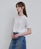 DEETO Embroidered Sleeve Knit Tee [White]