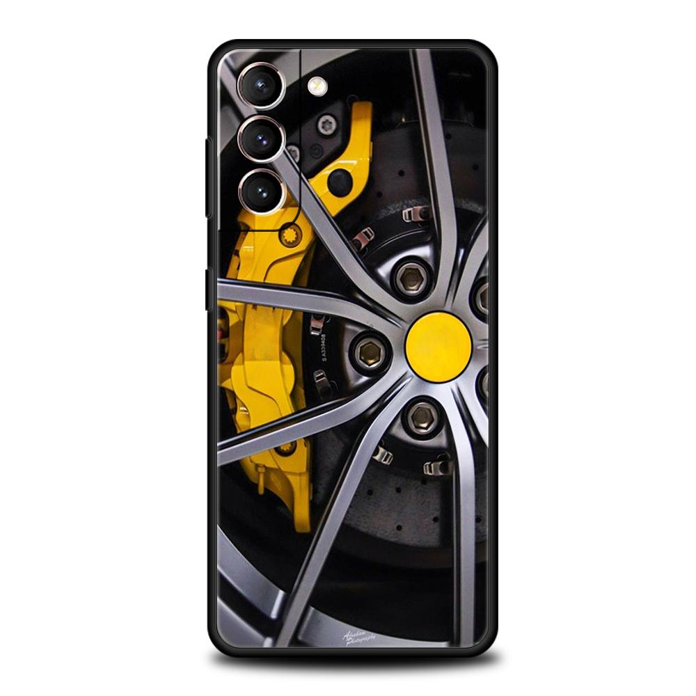Sports Car Wheel Tire Speed Phone Case For Samsung Galaxy S24 S23 S22 S20 S21 FE Ultra S24 S23 S10 S10E S9 S8 Plus 5G Cover Bags