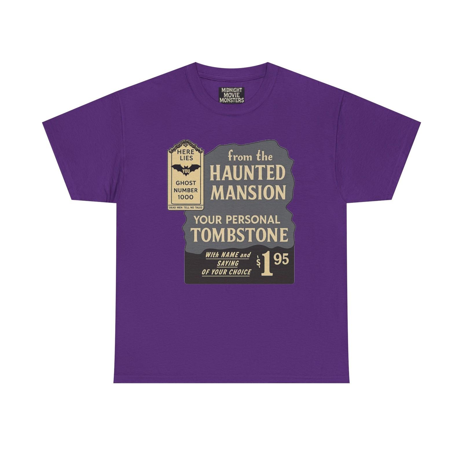 

The Haunted Mansion Personal Tombstone Sign T-Shirt Tee Halloween Walt Disney XXXL