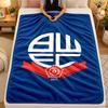 Flannel BlanketBolton Wanderers Warm Soft Throw Blanket for Indoor Sofa Bed Living Room Use
