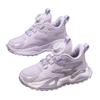 Babudou 2026 Girls' Sports Shoes: Autumn Leather, Waterproof, Rotating Buckle for Little & Big Kids