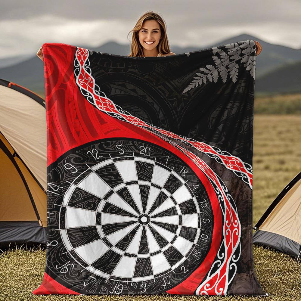 

New Zealand Dart Tribe Pattern Blanket for Sofa Bed Travel Camping Living Room Office Conditioning Blanket for All Seasons Gifts 75x100cm (30x40inch)