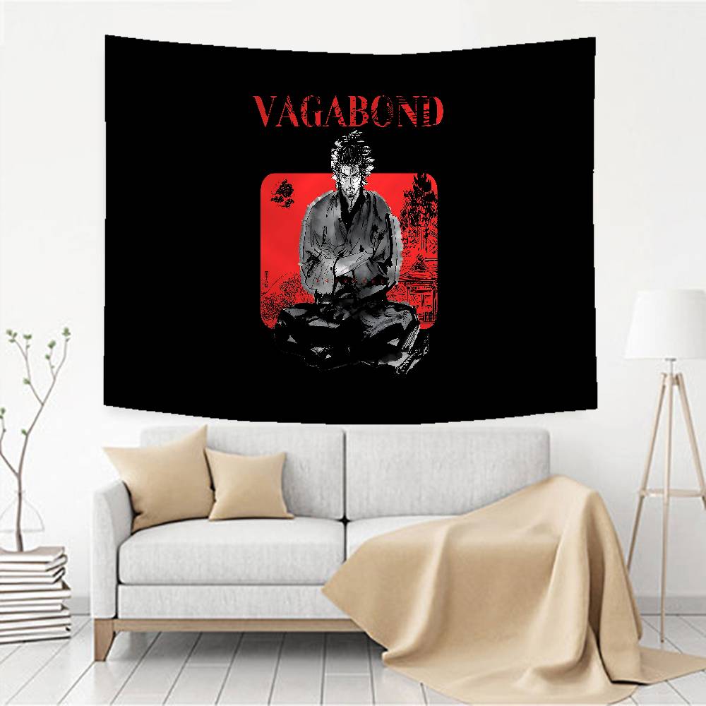 Anime Vagabond Tapestry Art Printing Japanese Wall Tapestry Anime Wall Hanging Home Decor