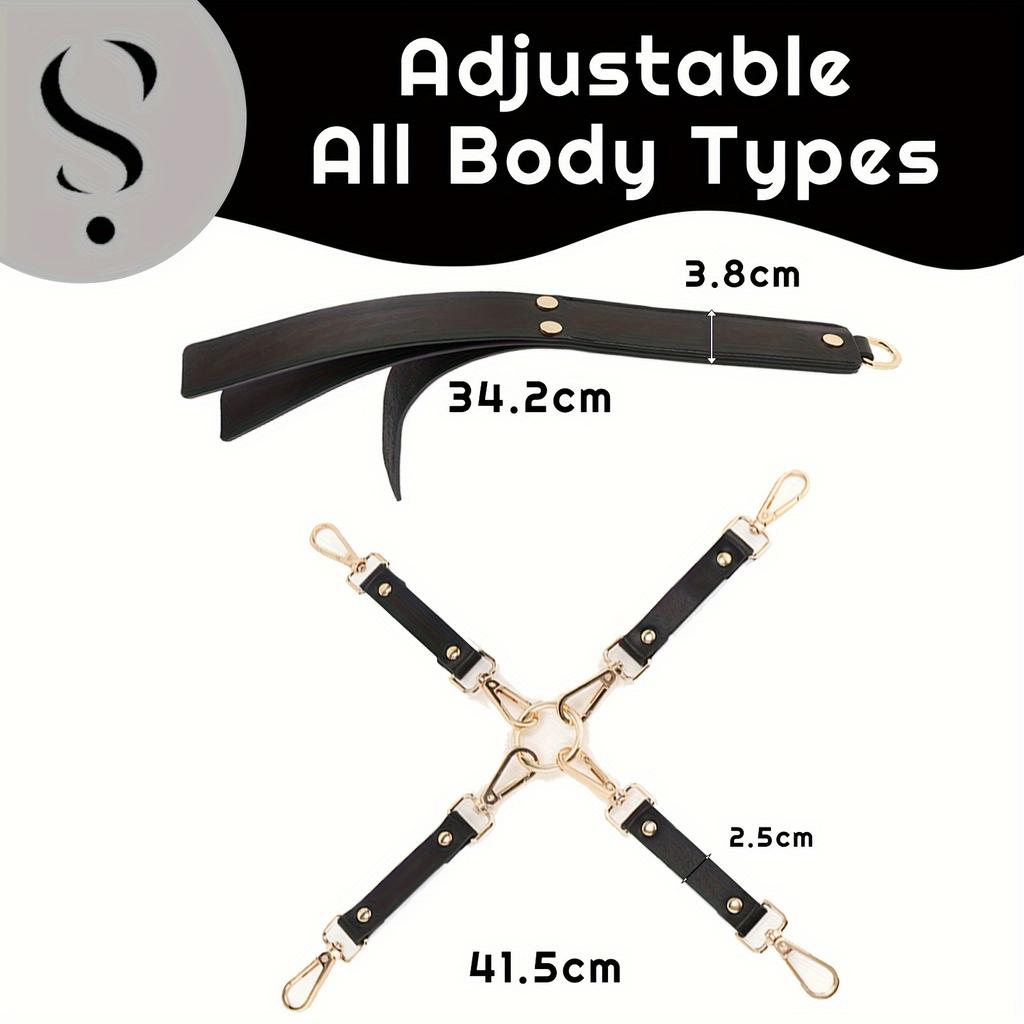 9 Pcs Sex Bondage BDSM Kit BDSM Bondage Restraints Sex Toys Sets, Restraints Kits Bed Restraints Set For Beginners SM Adult Games, Adjustable Handcuff