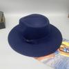 2023 Sombrero Fedora de Lana Sintética para Hombre Mujer Ala Ancha Accesorios de Lazo Pluma Otoño Invierno Caballero Sombrero Panamá Jazz