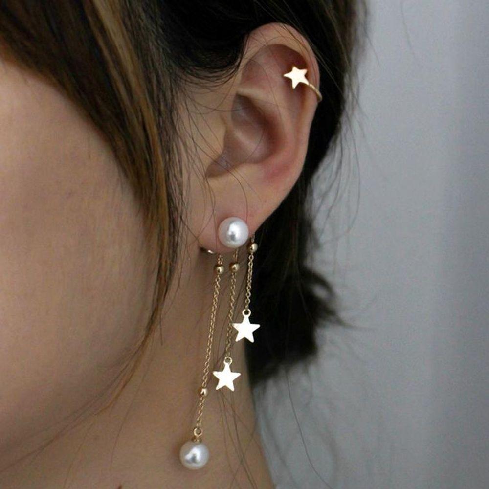 Pearl Crawler Earrings Women's Accessories Daily Look Gift