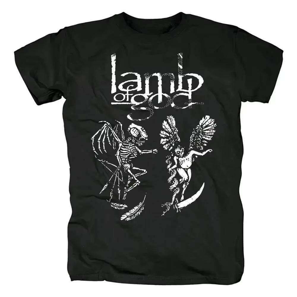 Lamb of God Heavy Mental Band T-shirt Mens  Tshirt Summer Short Sleeve Graphic Tee-shirt Harajuku Streetwear T Shirts