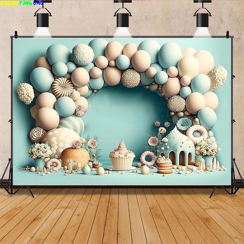 Vinyl Custom Birthday Newborn Photography Backdrops Prop Air Balloon Portrait Party Baby Shower Photo Studio Background BB-09