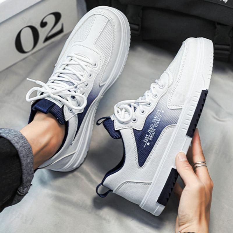 Fashion Versatile White Shoes Men New 2025 Summer Casual Breathable Mesh Board Shoes Fashionable Sports Height Increasing Casual Sneaker