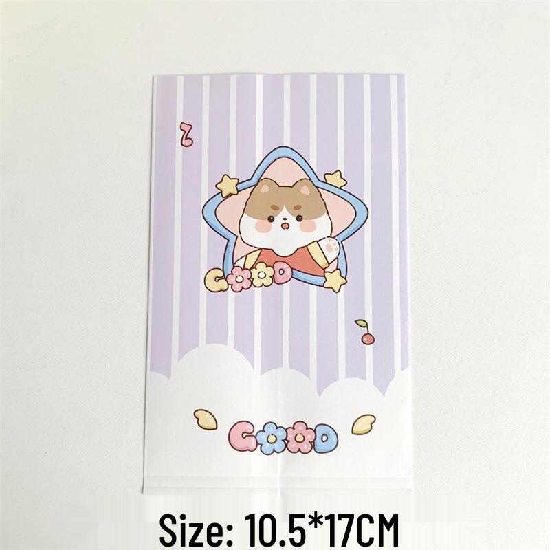 Christmas Bear Themed Laminated Paper Bag for Baking & Jewelry Storage