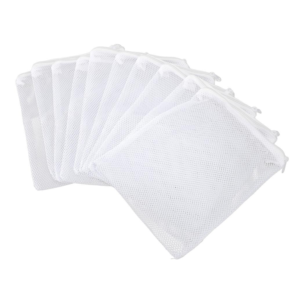 10PCS Aquarium Filter Bags Large Mesh Nylon Filter Bags with Zipper for Activated Carbon Ceramic