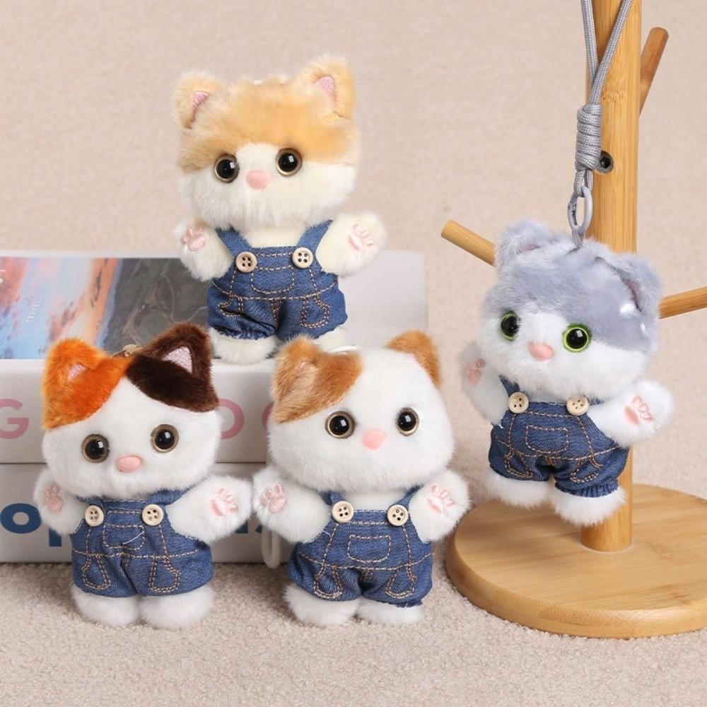 Decoration Cat Plush Pendant Kawaii Bag Hanging Charm Keyring Kitten Keychain Room Decor