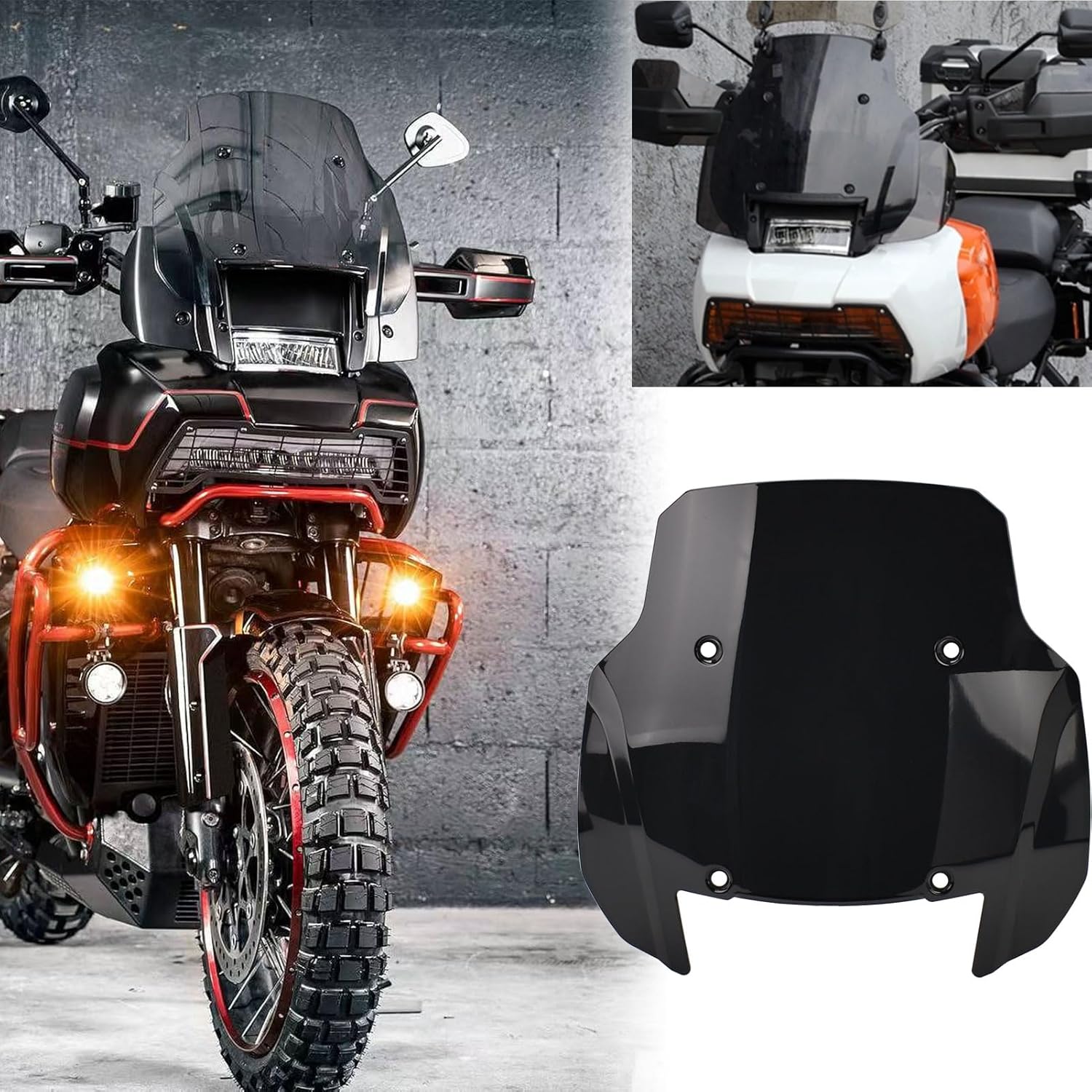 

Motorcycle Windscreen Windshield Viser Visor Wind Deflecotr Front Fairing fit for Ha&r&Ley PAN America 1250 2021-2024 Special Double Bubble Screen