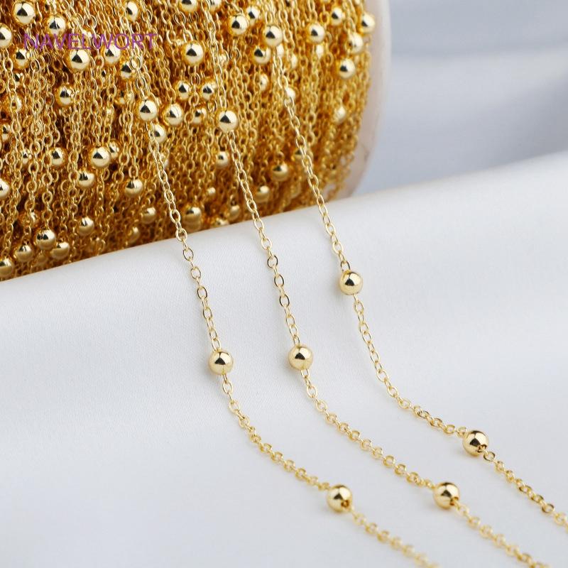 Wholesale 14K Gold Plated Brass Metal Loose Chains Bulk Chains For Jewelry Making,DIY Handmade Jewellery Making Supplies