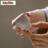 2 Stück/Los Handbemalte Winterjasmin Hoher Fuß Teetasse Antike Teeschale Kanne Teeverkostung Persönliche Tasse Chazhan Meistertassen Cha 30ml