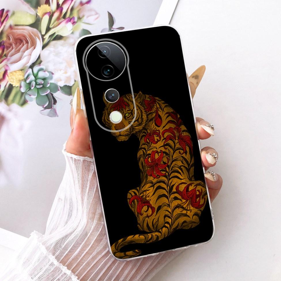 Casing For Vivo S19 Pro Clear Case Aesthetic Luxury Cute Fashion Flower Funny Painted Funda For Vivo S19Pro V2362A Cover