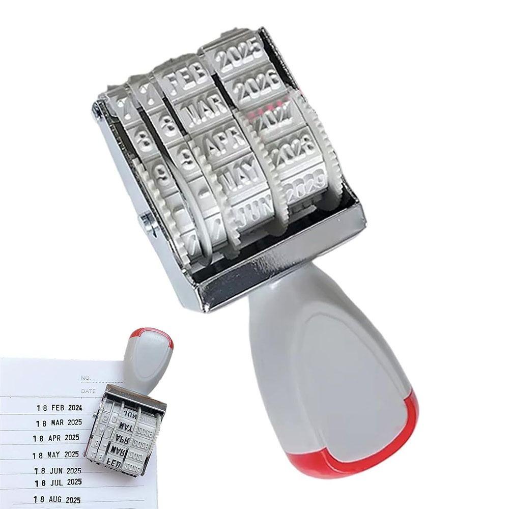 Practical Digital Date Wheel Stamp Adjustable Number Roller Stamp Office Accessories