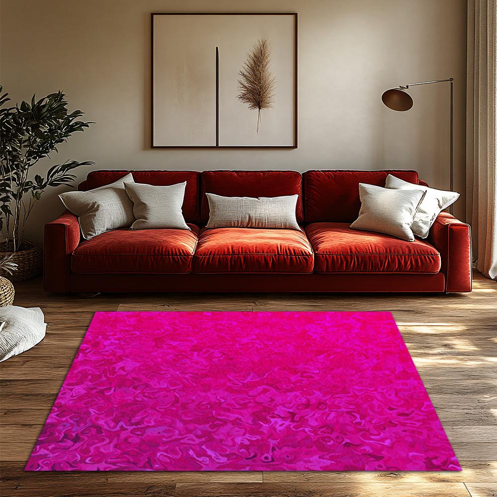 Tapete Macio e Fofo Lavável Antiderrapante Tapete de Área Sala de Estar Quarto Decoração de Casa Tapete de Chão Tapetes com Padrão Abstrato Moderno Rosa