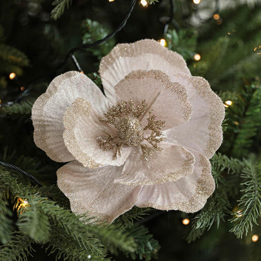 

DIY Yulan Flower 18cm Xmas Tree Decorations New Christmas Flowers шампанского