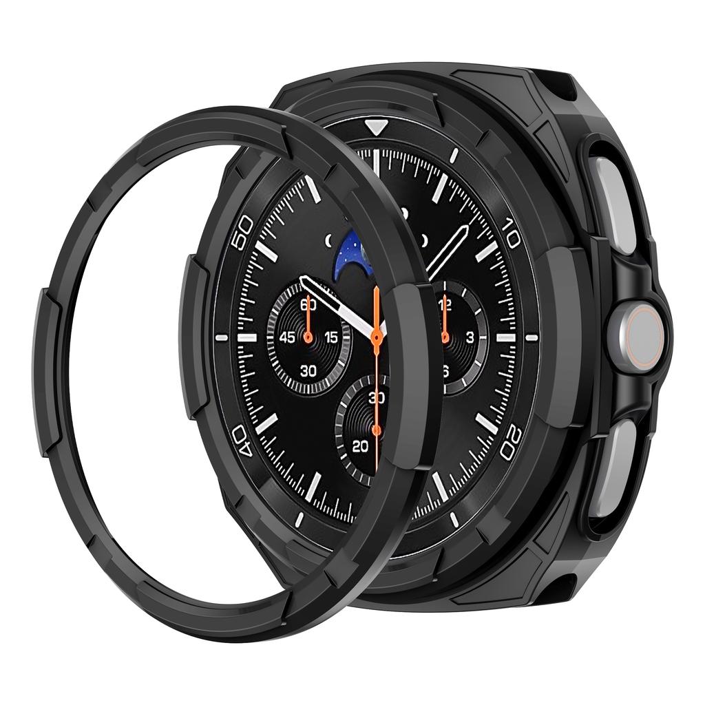 PC Case+Protective ring For Samsung galaxy watch 8 classic 46mm Accessories Hollow Bumper shell For galaxy watch 8 classic cover